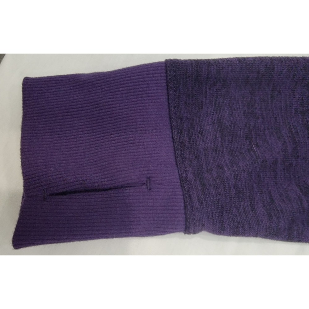 Athleta Full Zip Hoodie Sweatshirt Womens Large Purple Thumbholes Pockets EUC - Picture 14 of 16